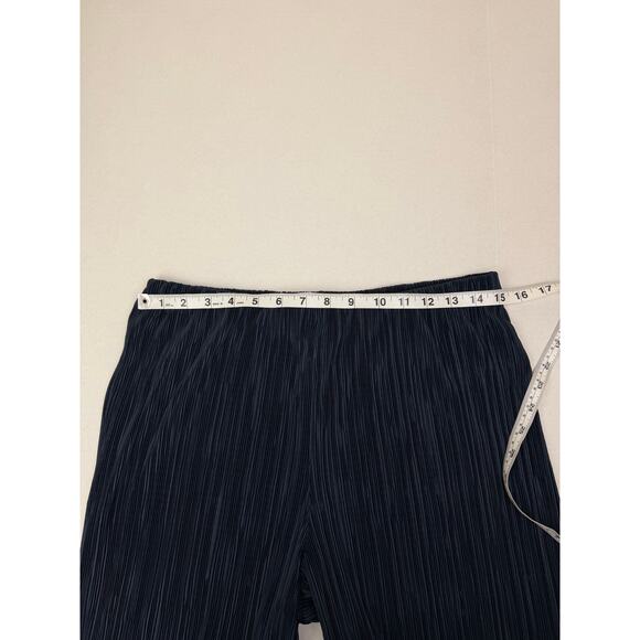 Calvin Klein Plissé Pull-On Wide-Leg Pants – Sky Captain – NWT – Size M - Picture 11 of 13